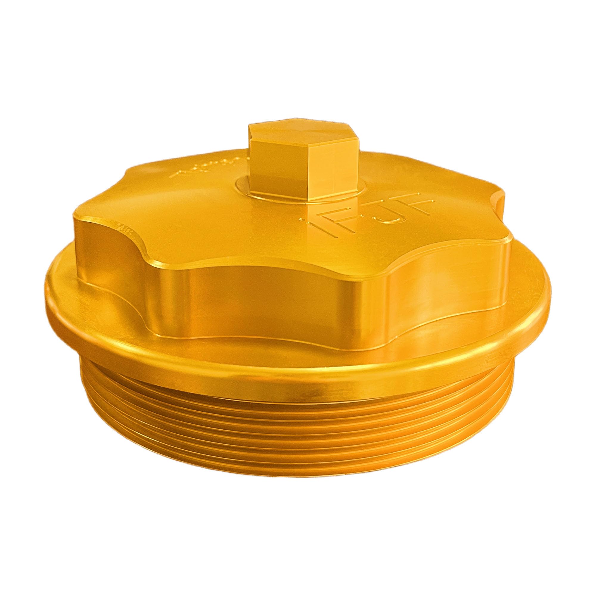 iFJF Gold F81Z9G270BA Fuel Filter Billet Aluminum Cap for Powerstroke 7.3L V8 1999-2003 F250-F550 Super Duty 2000-2003 Excursion