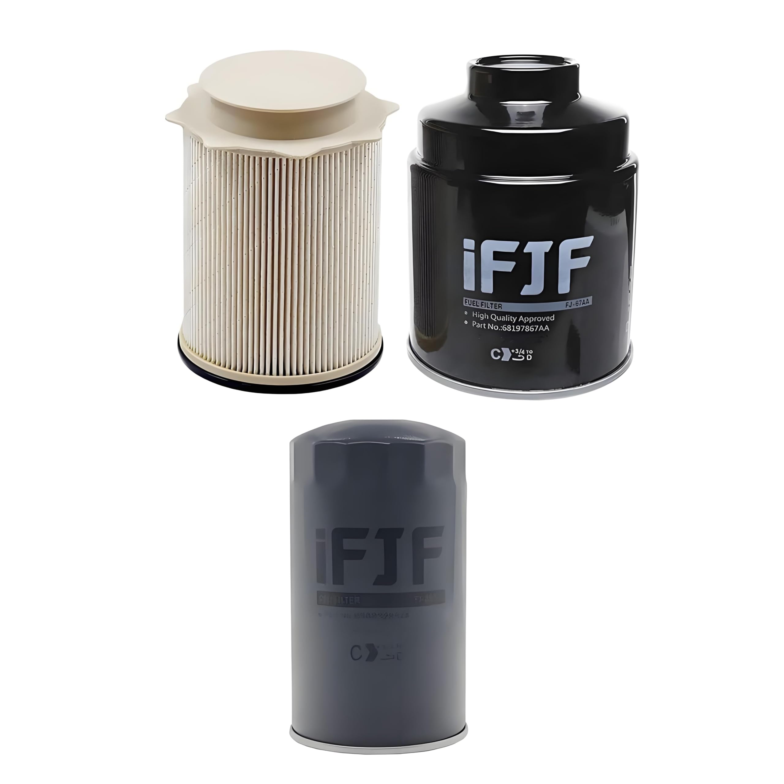 iFJF 68197867AA 68157291AA Fuel Filter 5083285AA Oil Filter for Dodge Ram 6.7L 2013-2018 2500-5500