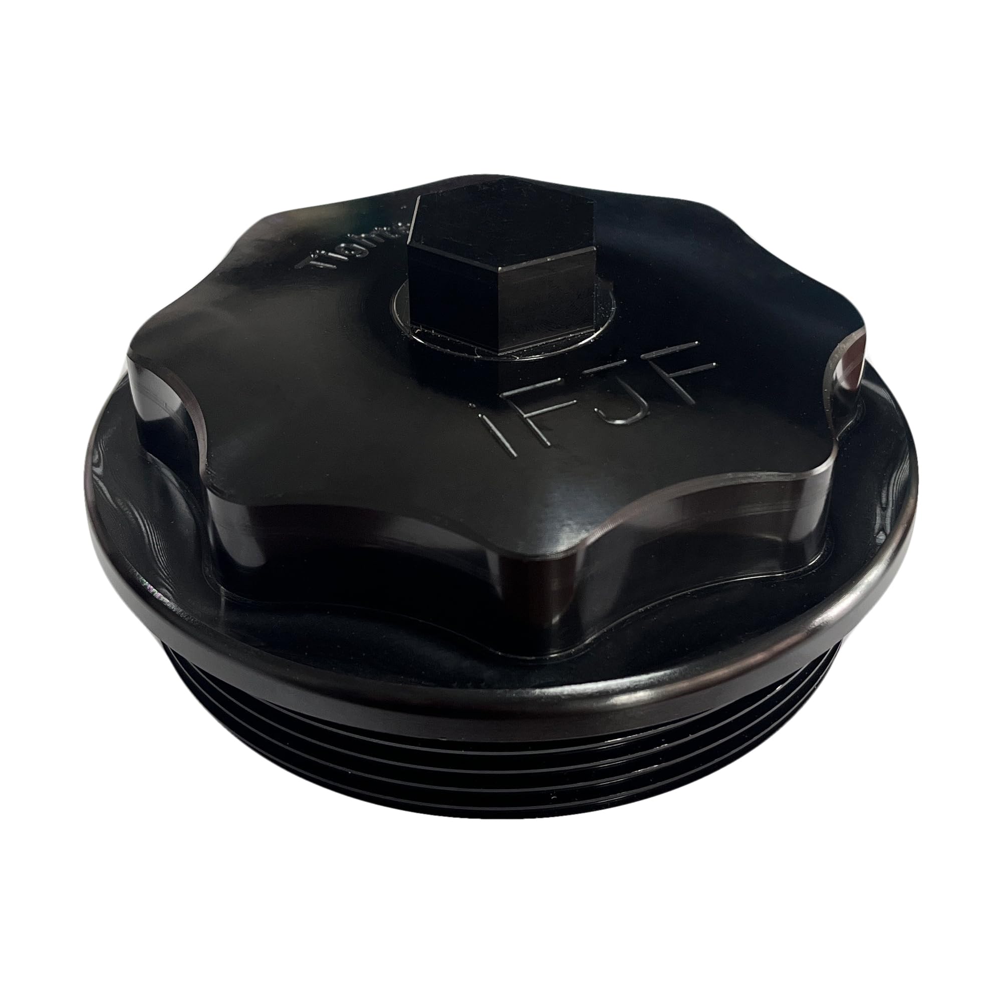 iFJF Black F81Z9G270BA Fuel Filter Billet Aluminum Cap for Powerstroke 7.3L V8 1999-2003 F250-F550 Super Duty 2000-2003 Excursion