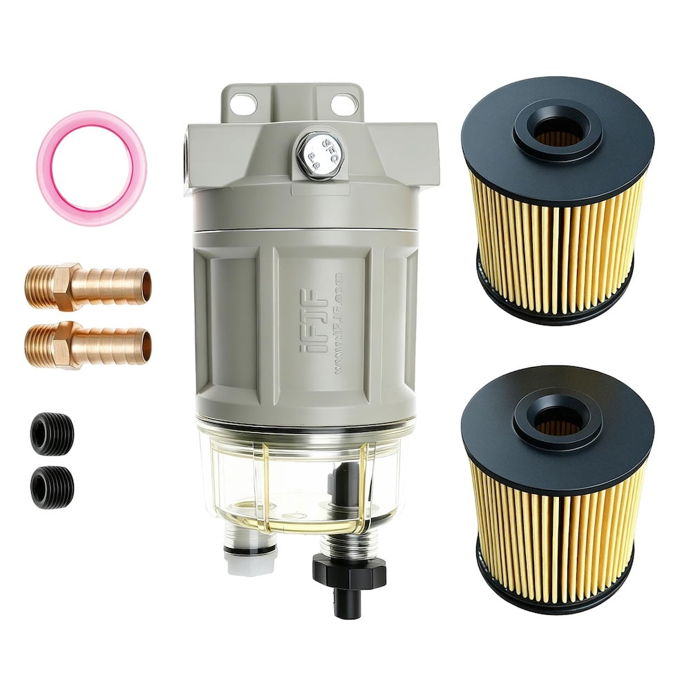 R12H Marine Fuel Water Separator Complete Combo - R12T Upgrade | 15 GPH 10 Micron | Replaces S3240 120AT