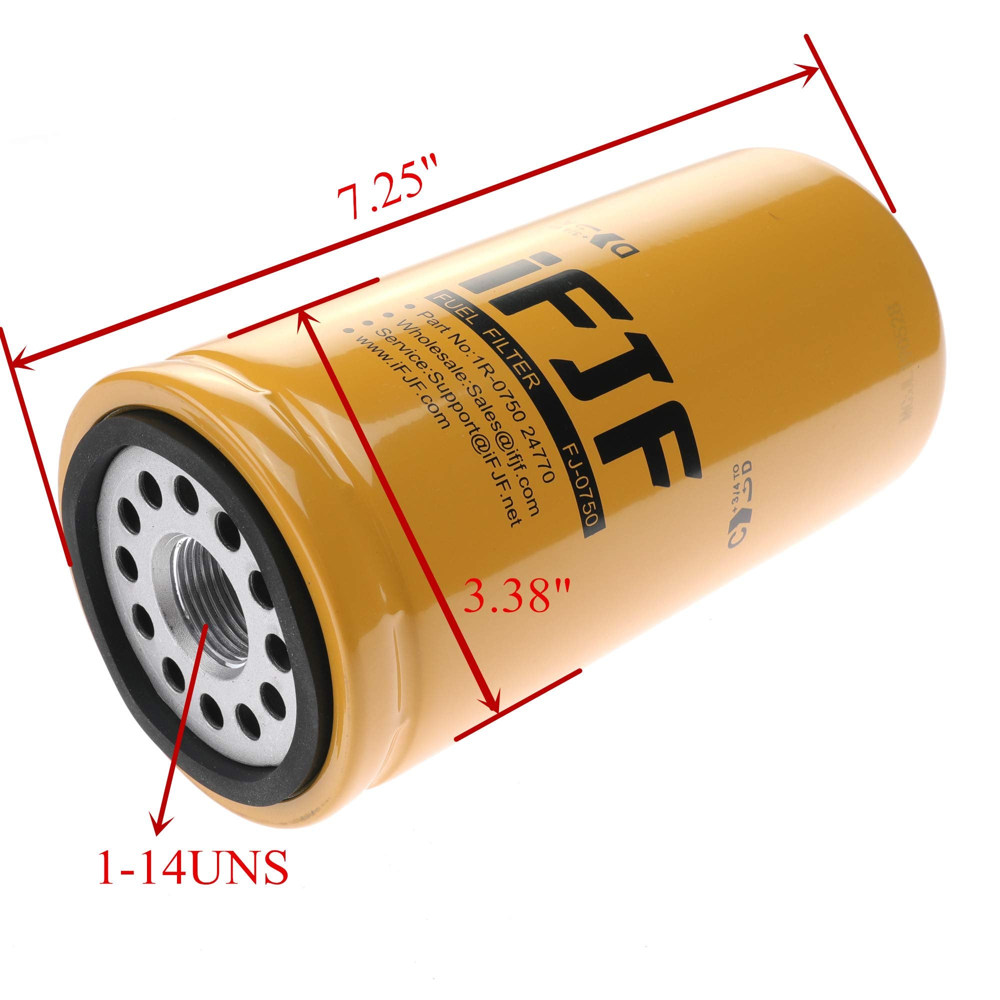 iFJF 1R-0750 Fuel Filter for Duramax 6.6L 2001-2016 Chevy Silverado/GMC Sierra 2500HD 3500HD Caterpillar D4E D6HLGP Secondary 3114