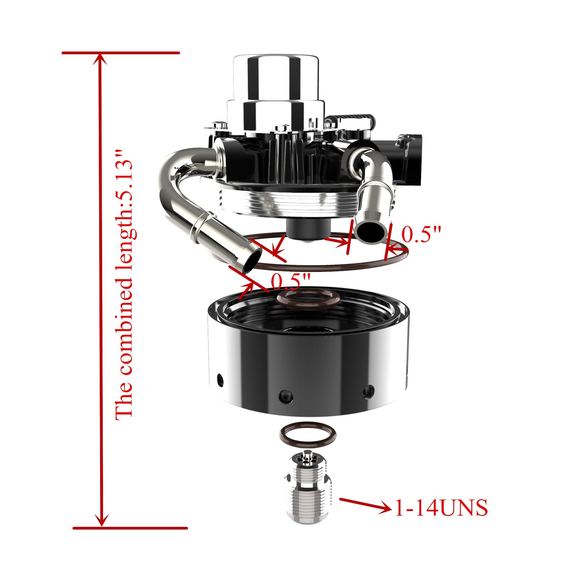 iFJF 12642623 Filter Head with Pump and 1R-0750 Refit Head for GM Duramax 6.6L V8 2005-2016 Chevy Silverado/GMC Sierra 2500HD 3500HD LLY/LBZ/LMM/LML