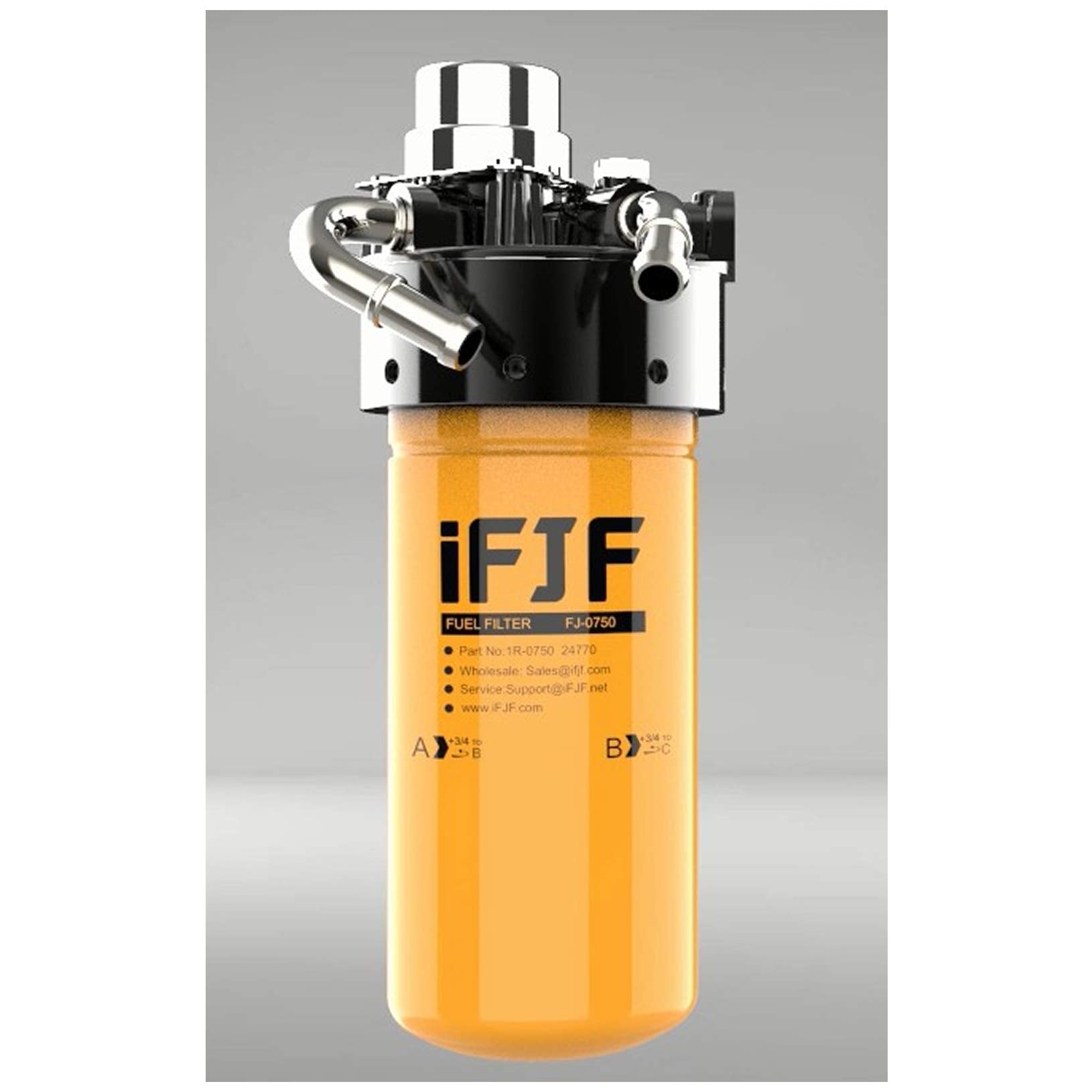 iFJF 1R-0750 Fuel Filter Aluminum Refit Head for Duramax 6.6L 2001-2016 Chevy Silverado/GMC Sierra LB7/LLY/LBZ/LMM/LML