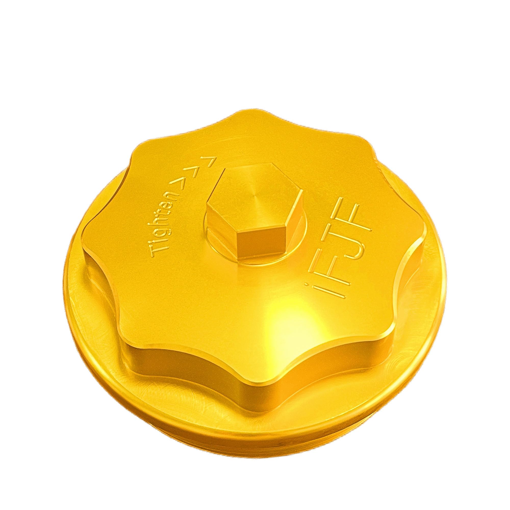 iFJF Gold F81Z9G270BA Fuel Filter Billet Aluminum Cap for Powerstroke 7.3L V8 1999-2003 F250-F550 Super Duty 2000-2003 Excursion