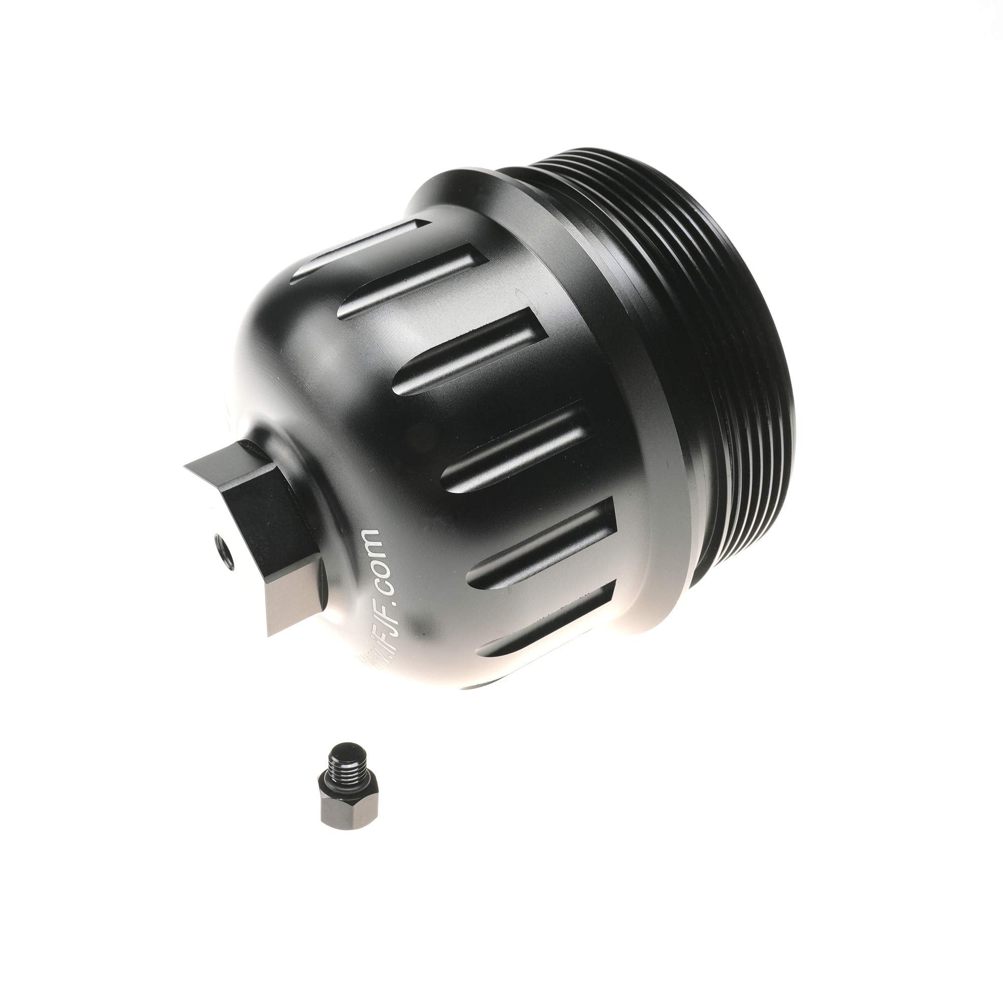iFJF 134001 Black Fuel Filter Billet Aluminum Housing Cap for 2017-2024 GM Duramax 6.6L L5P Chevy Silverado/GMC Sierra 2500HD 3500HD