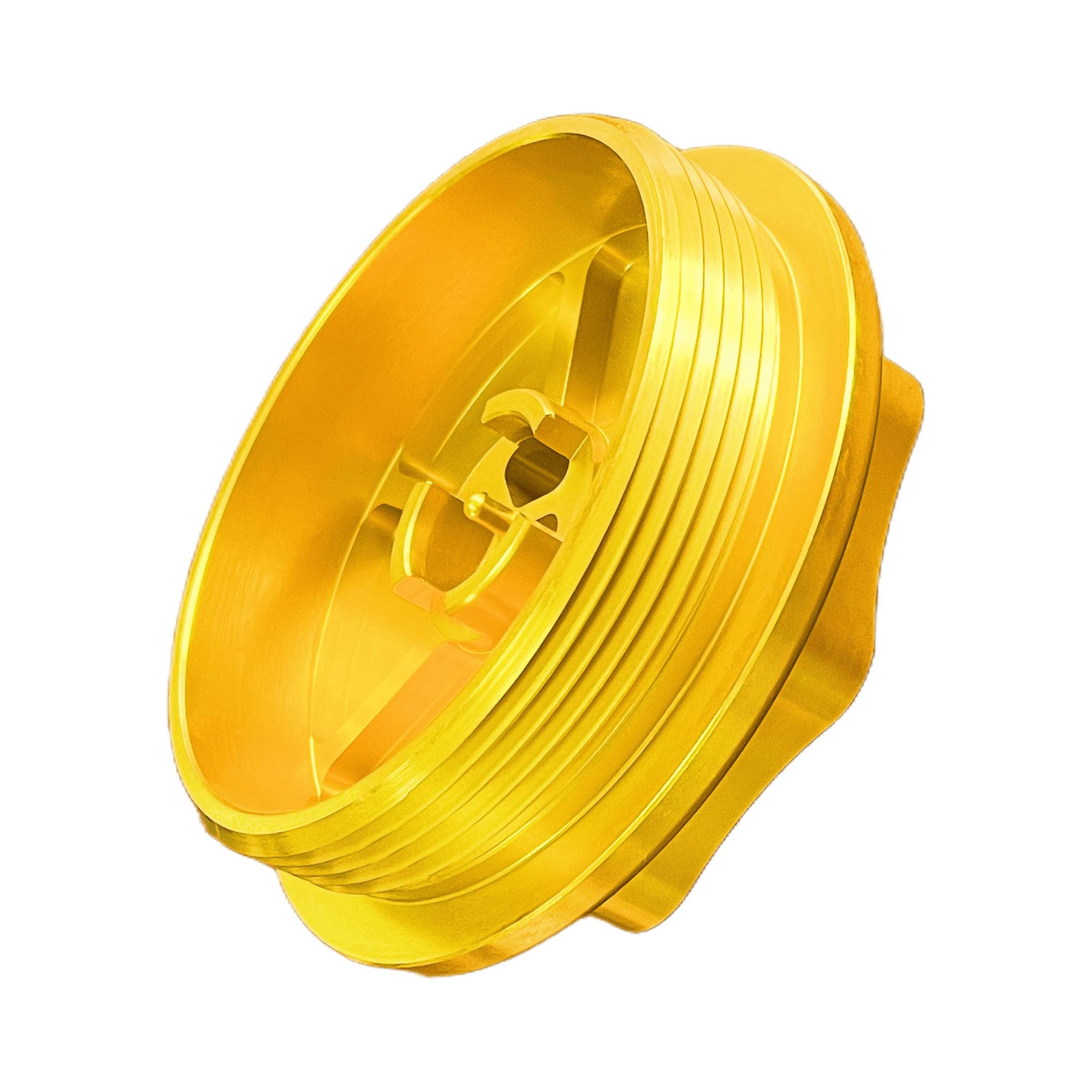 iFJF Gold F81Z9G270BA Fuel Filter Billet Aluminum Cap for Powerstroke 7.3L V8 1999-2003 F250-F550 Super Duty 2000-2003 Excursion