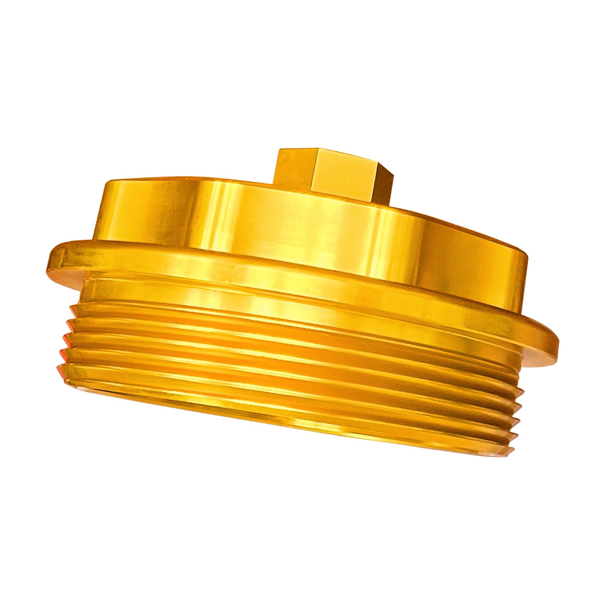iFJF Gold F81Z9G270BA Fuel Filter Billet Aluminum Cap for Powerstroke 7.3L V8 1999-2003 F250-F550 Super Duty 2000-2003 Excursion