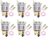 iFJF R12T Fuel Filter/Water Separator 120AT NPT ZG1/4-19 Automotive Parts Complete Combo Filter fit Diesel Engine(Include Four Fittings)