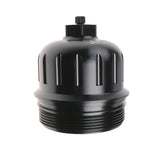 iFJF 134001 Fuel Filter Housing Cap for 2017+ GM Duramax 6.6L L5P Billet Aluminum with Drain Plug (Black)