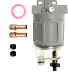 iFJF R12H/R12T Fuel Water Separator Marine Complete Combo Includes 2 Fittings 2 Plugs